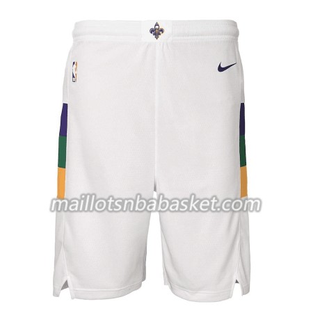 New Orleans Pelicans Homme Shorts Blanc 2018-19 Nike Swingman